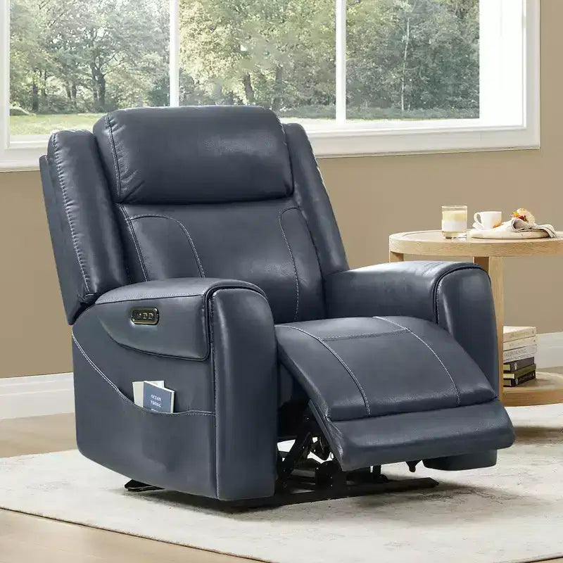 Elektrischer Relaxsessel mit elektrischer Kopfstütze und Ladeanschlüssen