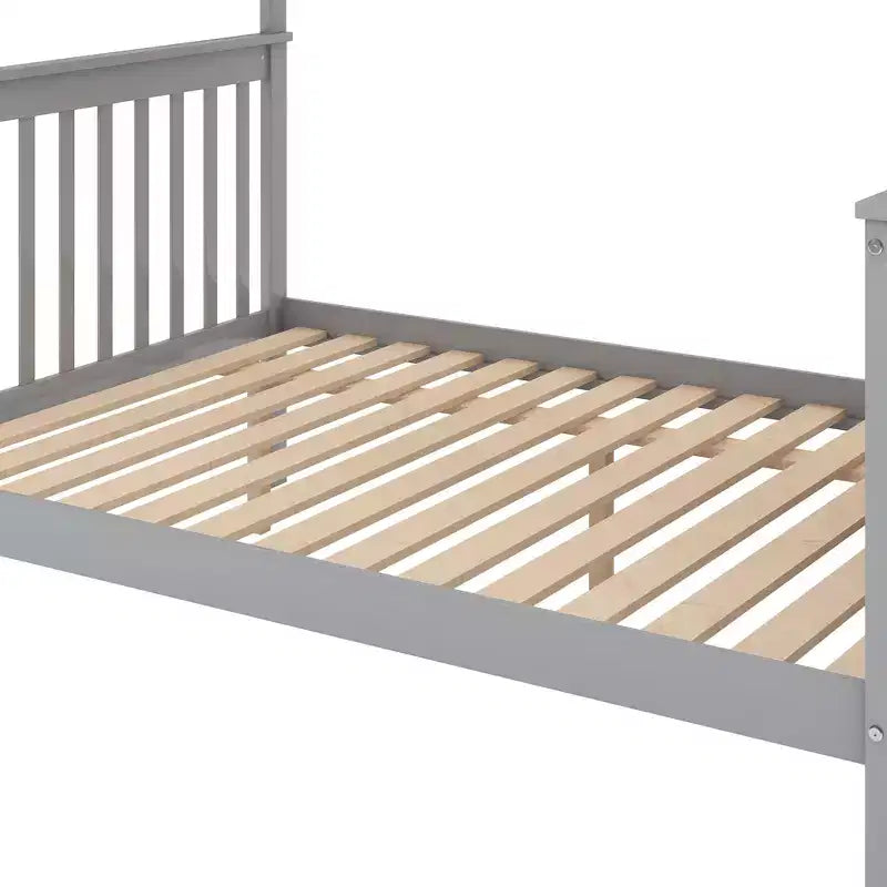 Etagenbett mit zwei Einzelbetten, ausziehbarem Bett und Treppe mit Stauraum, Etagenbett aus Massivholz für Kinder, Jugendliche und Erwachsene