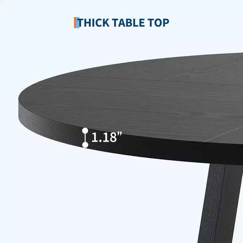 Table ronde de salle à manger pour 4 personnes, table de salle à manger de 47 pouces, tables rondes de cuisine pour salle à manger, cuisine ou salon (table uniquement)
