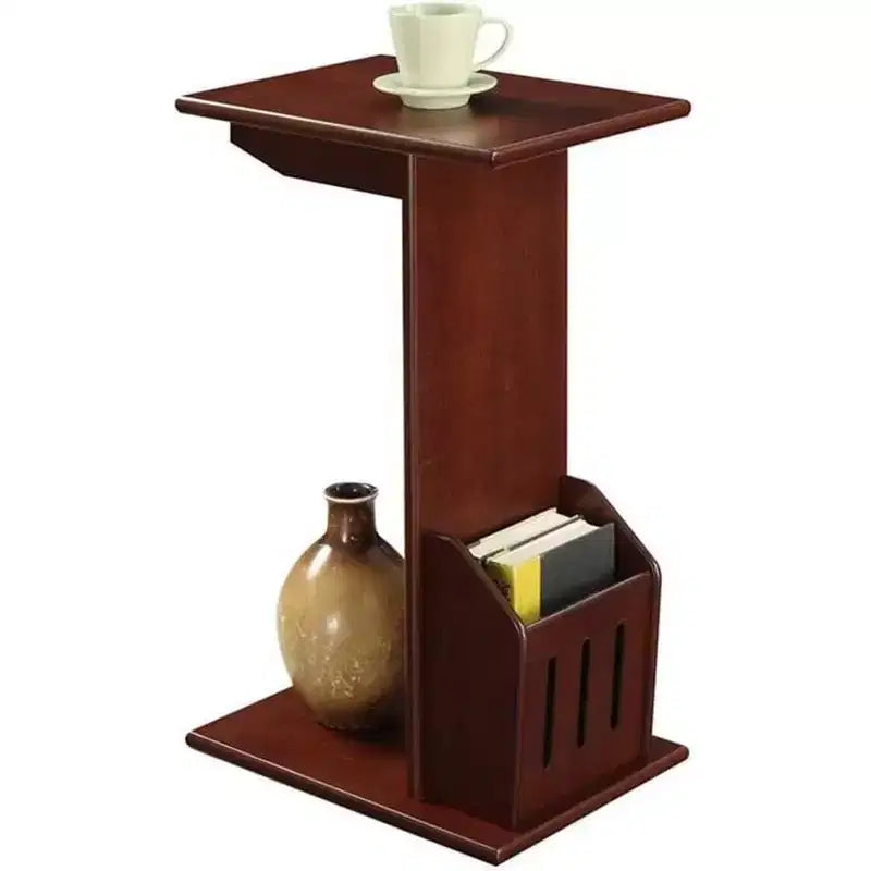 Mesa auxiliar redonda con patas torneadas y acabado negro brillante, perfecta para llaves, bebidas y pequeños accesorios, fácil de montar