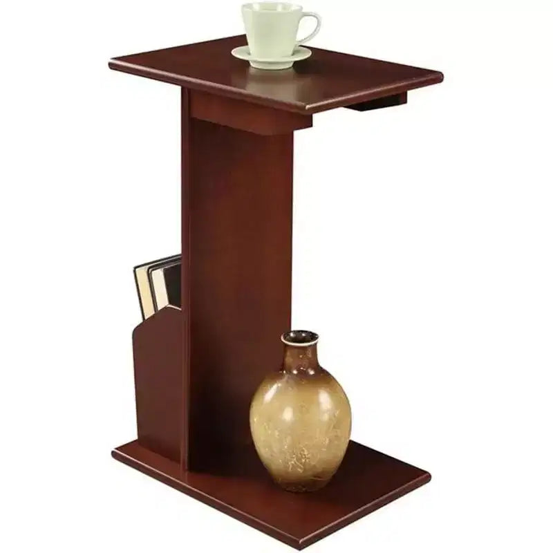 Mesa auxiliar redonda con patas torneadas y acabado negro brillante, perfecta para llaves, bebidas y pequeños accesorios, fácil de montar