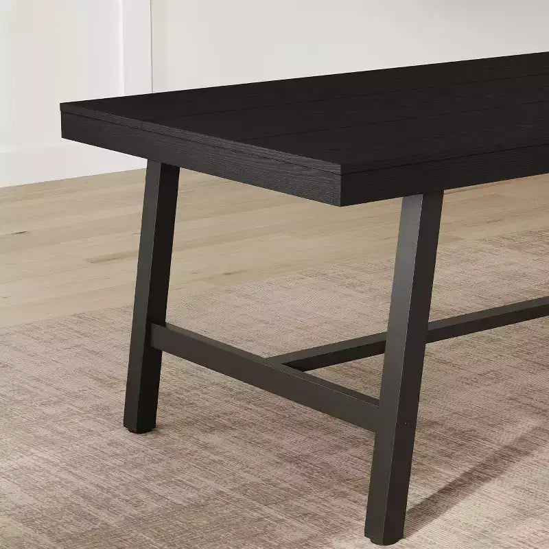 Grande table à manger longue de 70.87 pouces pour 6-8 personnes, table de cuisine en bois avec pieds robustes pour la cuisine et la salle à manger