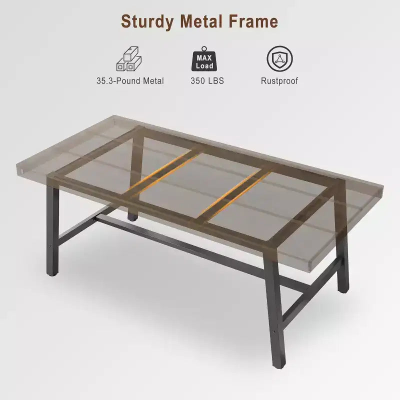 Mesa de comedor grande y larga de 70.87 pulgadas para 6-8 personas, mesa de cocina de madera con patas resistentes para cocina y comedor