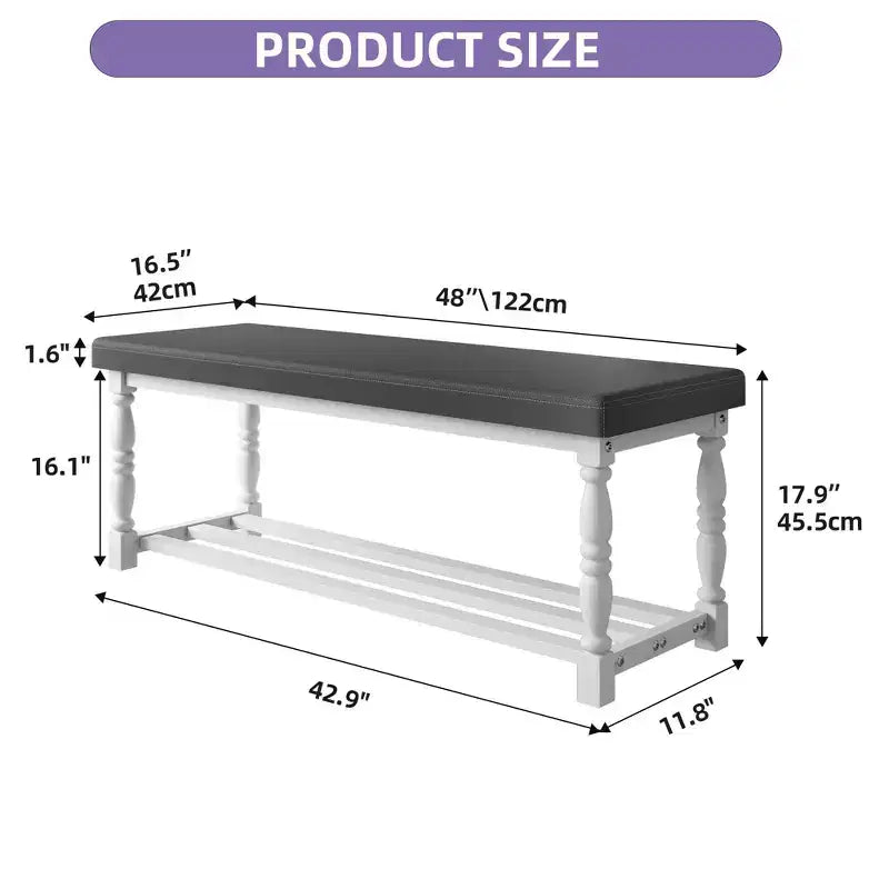 Banc à chaussures d’entrée avec assise rembourrée et rangement pour 5-6 paires de chaussures, étagère à chaussures
