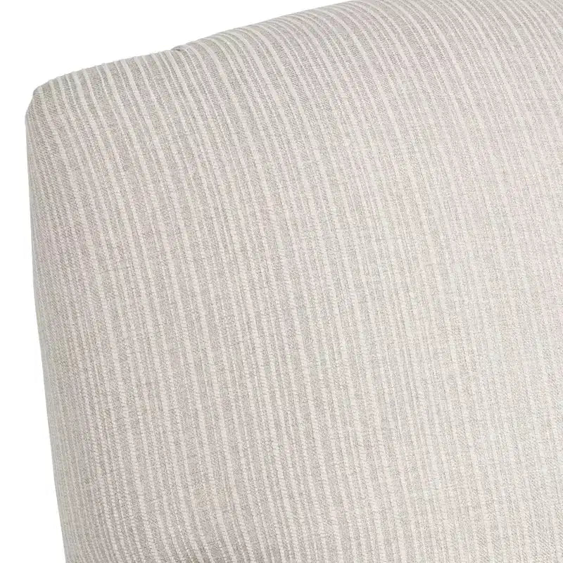 Dreifach verstellbarer Relaxsessel in Off-White mit grauem Nadelstreifenmuster
