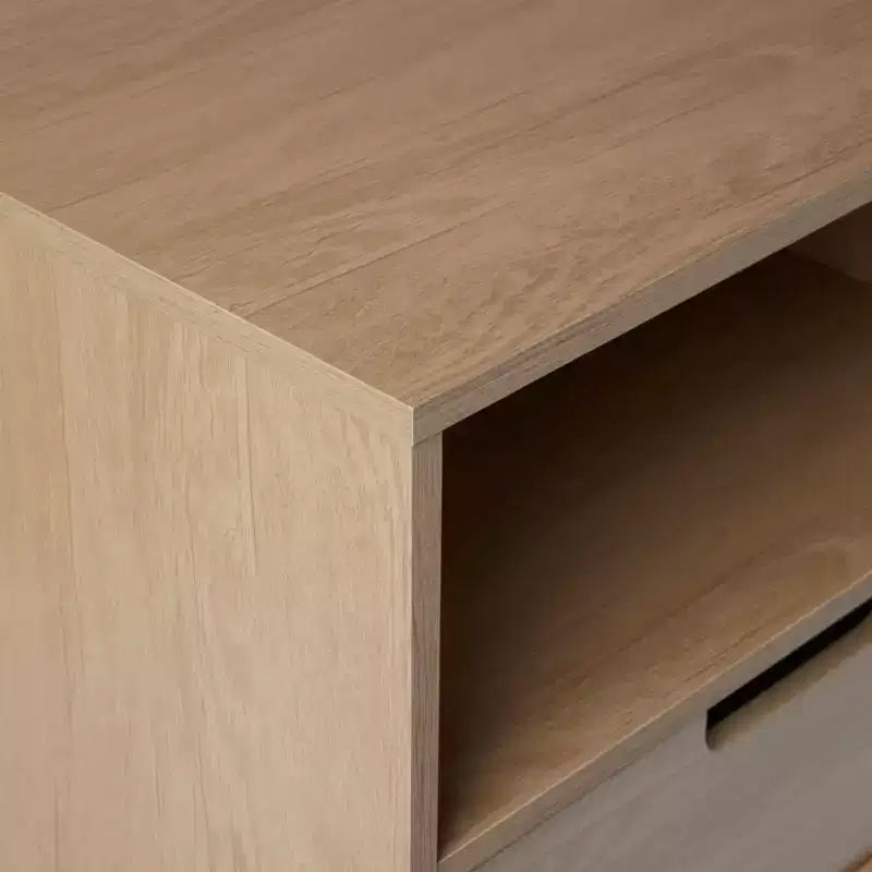 Nachttisch im Mid-Century-Modern-Stil mit Schublade und konischen Beinen