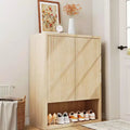 44.5 Tall Shoe Cabinet with Doors, 5-Tier Wooden Shoe Storage Cabinet with Adjustable Shelves, Shoe Organizer Rack for Entryway, Hallway