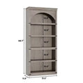 Vitrine arquée de 68 de haut, bibliothèque à 6 niveaux, étagères de rangement sur pied, meuble et décoration pour chambre, salon ou bureau